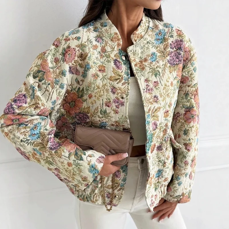 Damen Modische Blütenjacke Drune