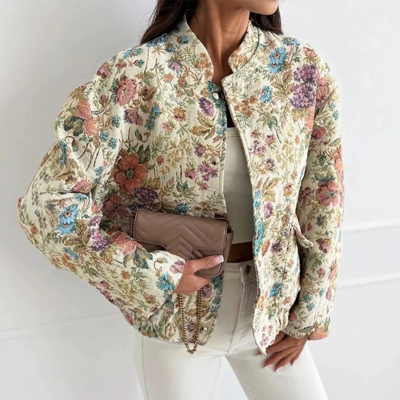 Damen Modische Blütenjacke Drune