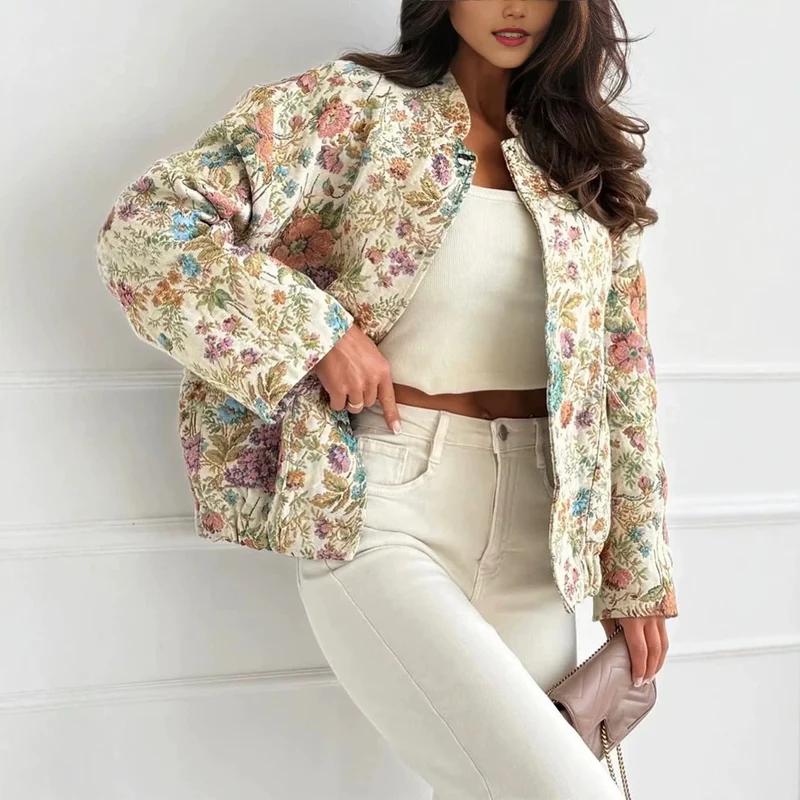 Damen Modische Blütenjacke Drune
