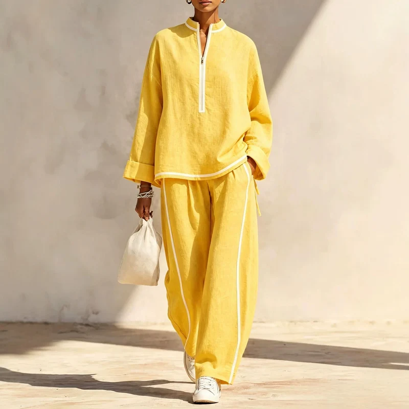 Damen Luftiges und elegantes Pyjama-Set Drune