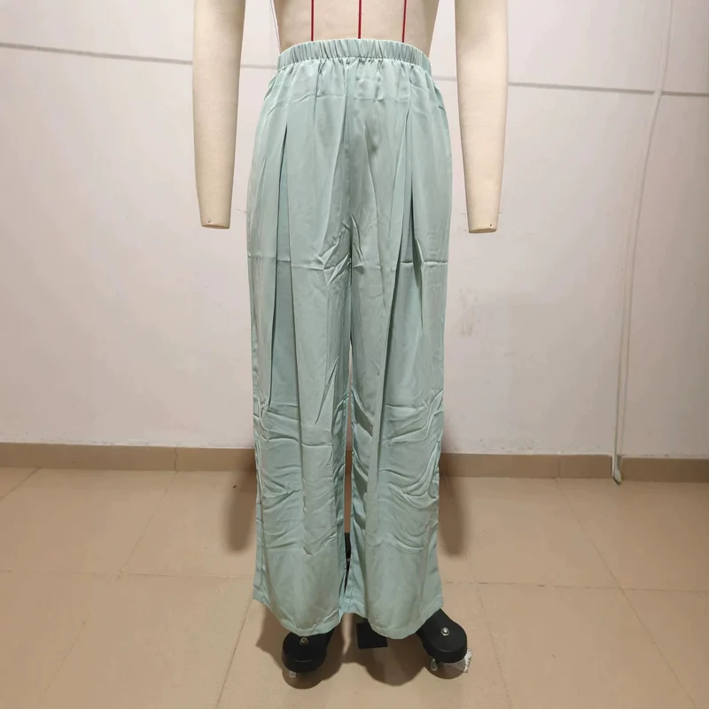 Damen Luftige und Bequeme Palazzo-Hose Drune