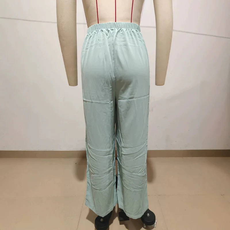 Damen Luftige und Bequeme Palazzo-Hose Drune