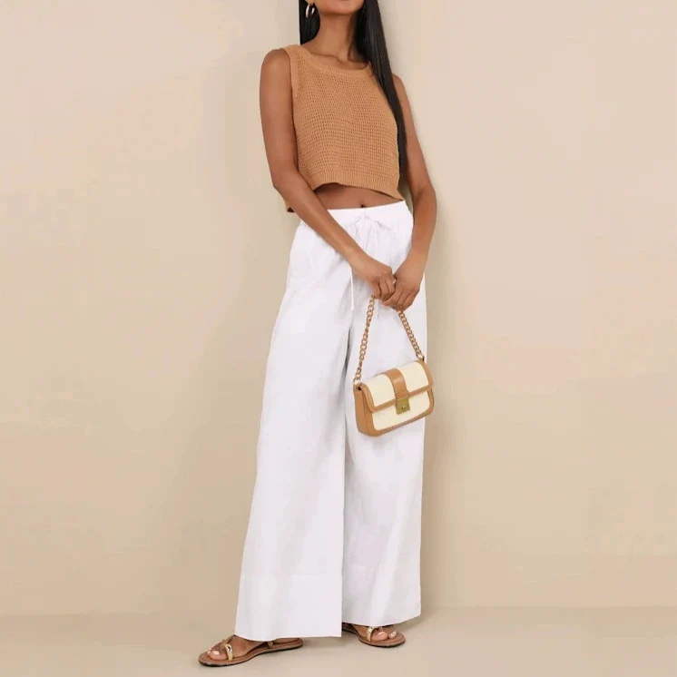 Damen Luftige und bequeme Leinenhose Drune