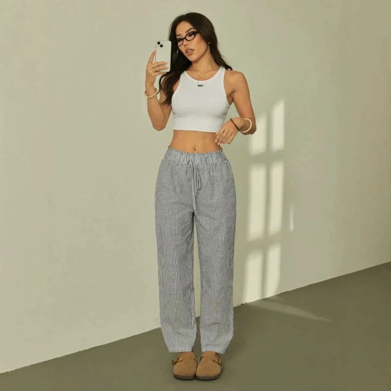 Damen Luftige und bequeme Baumwollhose Drune