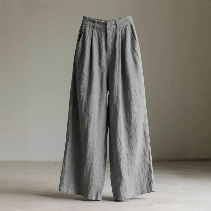 Damen Lockere Leinenhose Drune