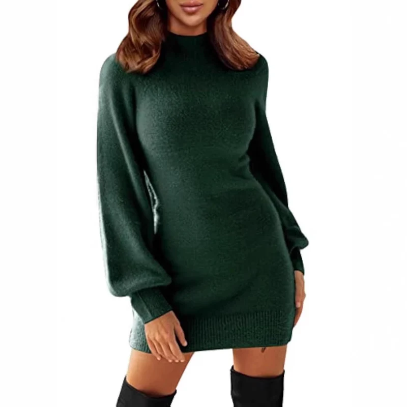 Damen Lässiges und elegantes Strickkleid Drune
