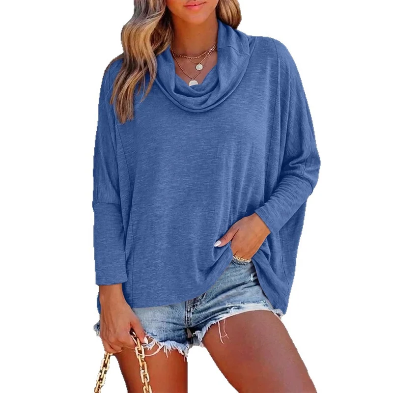 Damen Lässiges Oberteil mit cowl Neck Drune