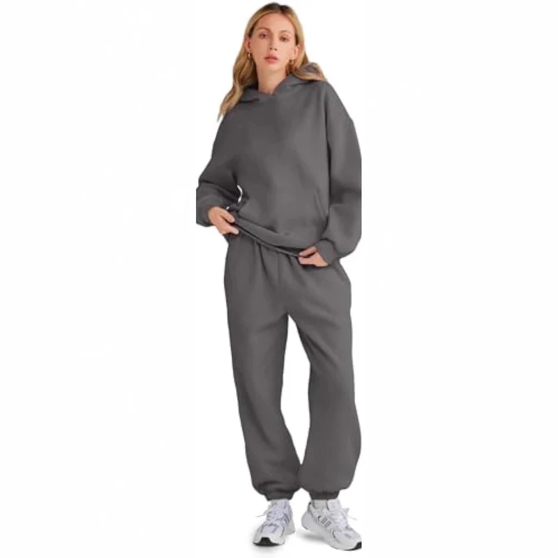 Damen Lässiger und bequemer Hoodie- und Jogginganzug Drune