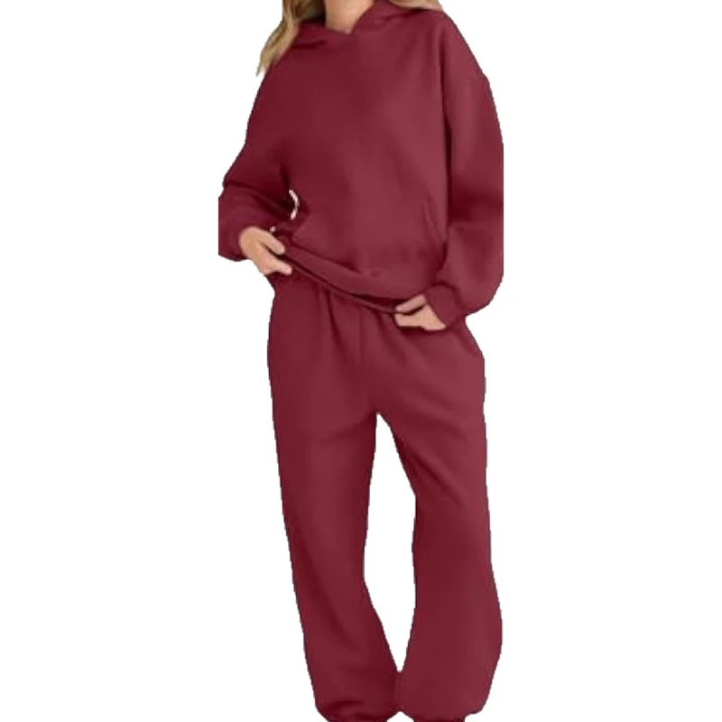 Damen Lässiger und bequemer Hoodie- und Jogginganzug Drune
