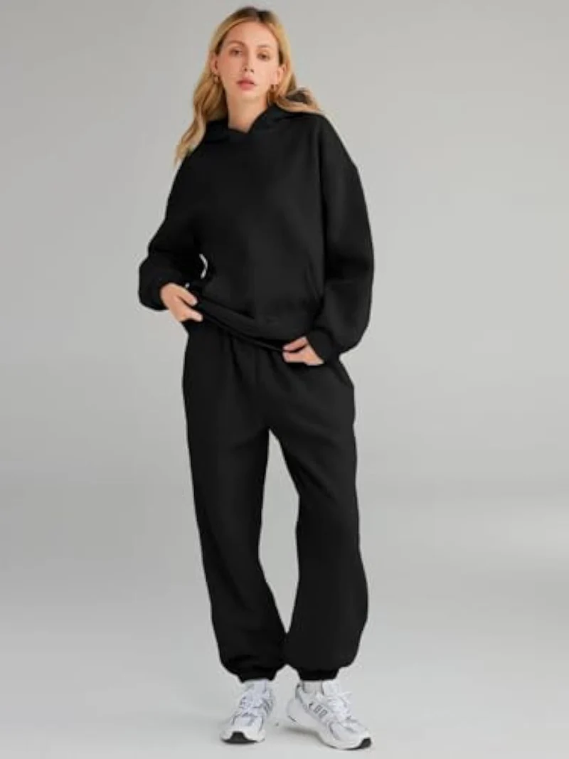 Damen Lässiger und bequemer Hoodie- und Jogginganzug Drune