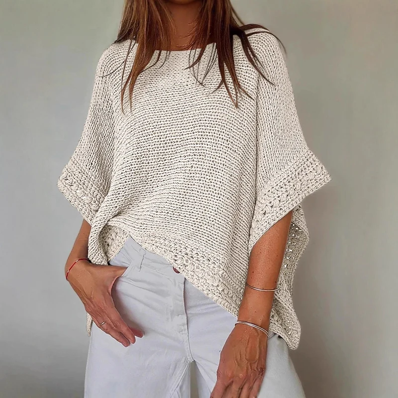 Damen Lässiger Strickpullover Drune