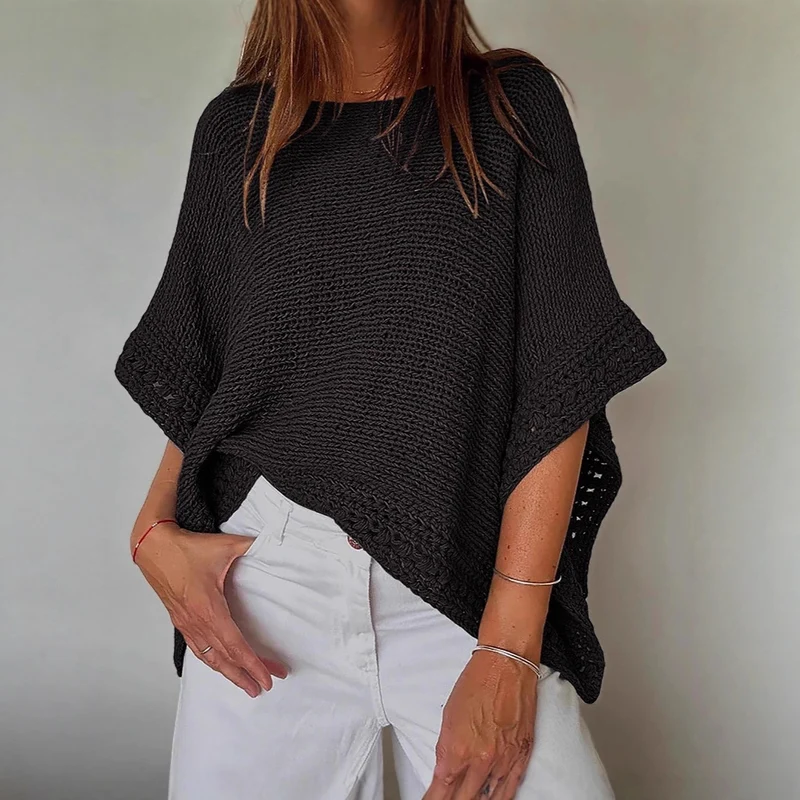 Damen Lässiger Strickpullover Drune