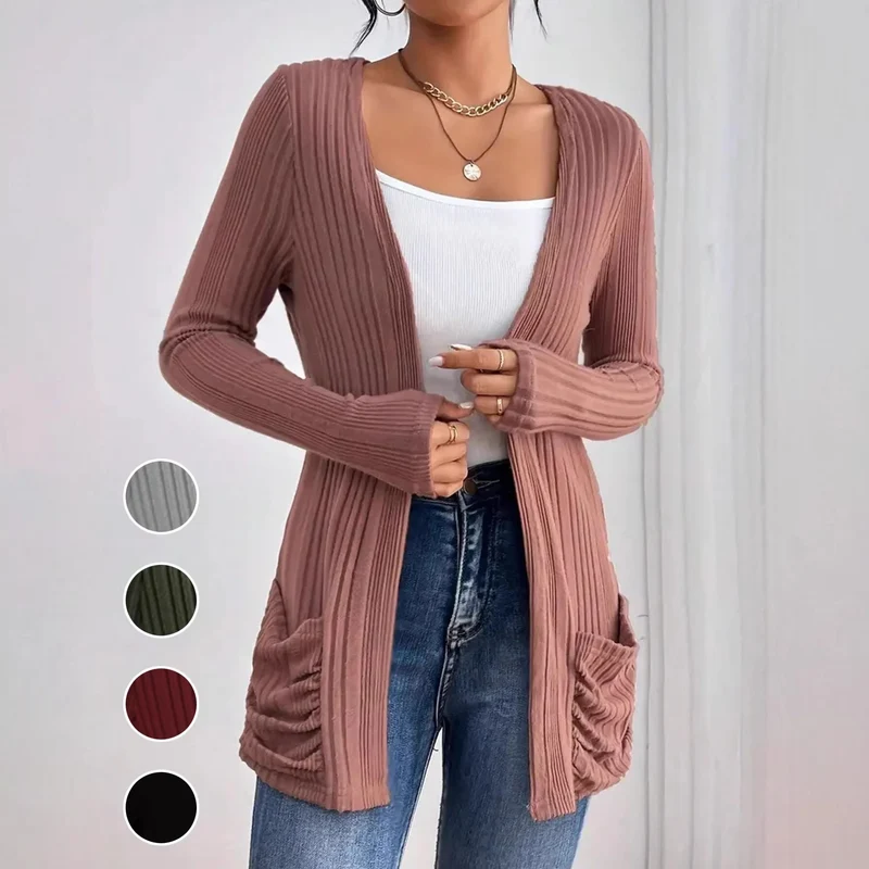 Damen Lässige und warme Strickjacke Drune