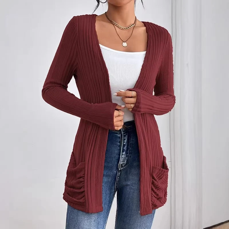 Damen Lässige und warme Strickjacke Drune