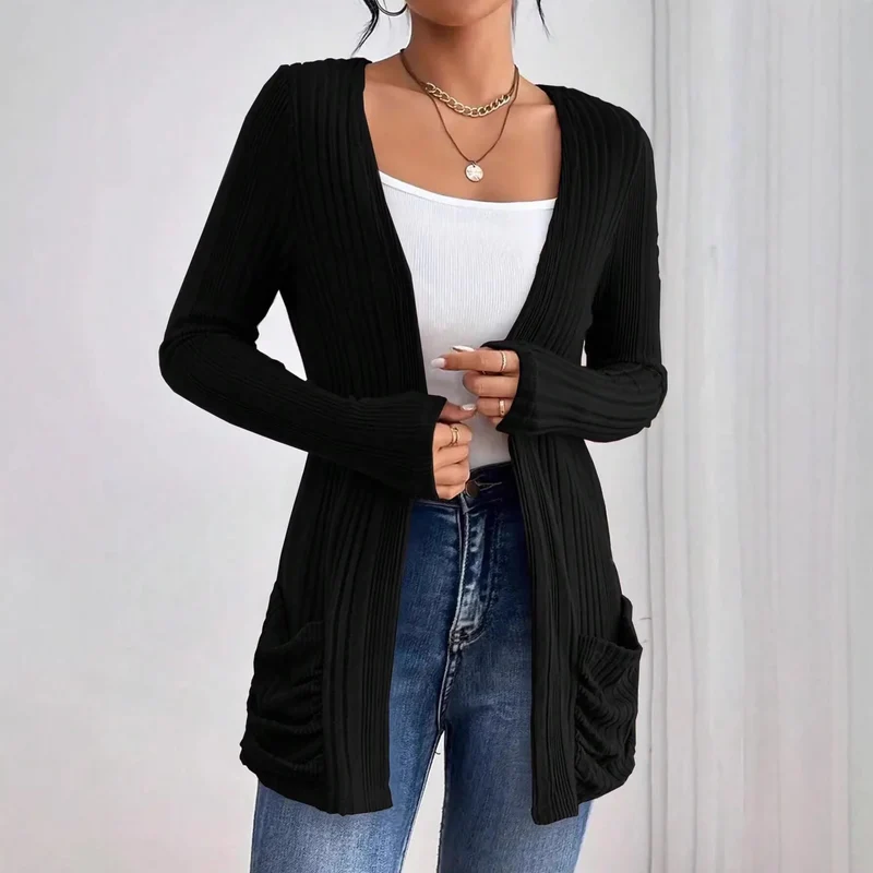 Damen Lässige und warme Strickjacke Drune
