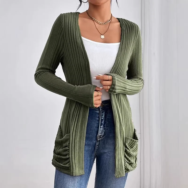 Damen Lässige und warme Strickjacke Drune