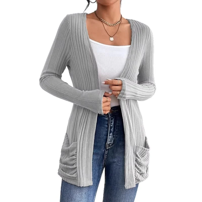Damen Lässige und warme Strickjacke Drune