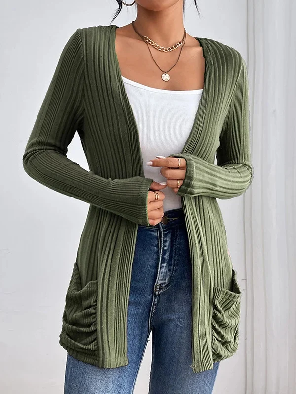 Damen Lässige und warme Strickjacke Drune