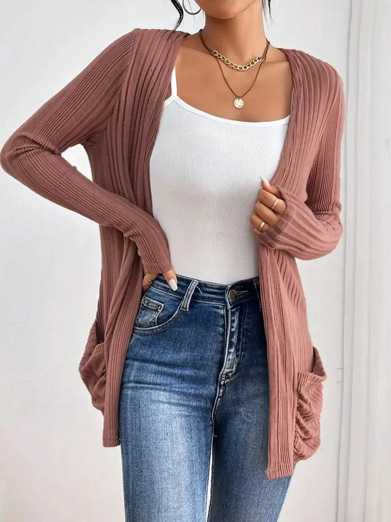 Damen Lässige und warme Strickjacke Drune