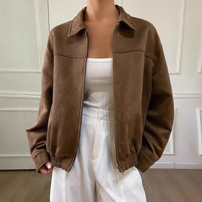 Damen Lässige und elegante Bomberjacke Drune