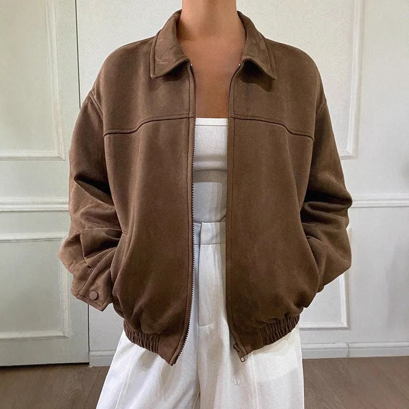 Damen Lässige und elegante Bomberjacke Drune