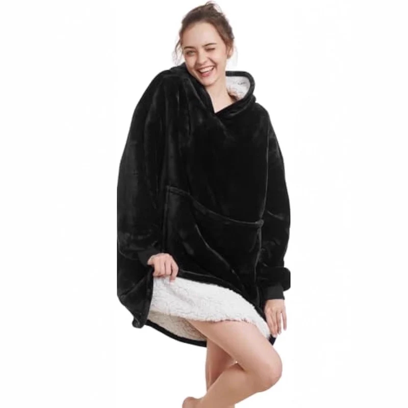 Damen Kuscheliger Hoodie-Kleid Drune