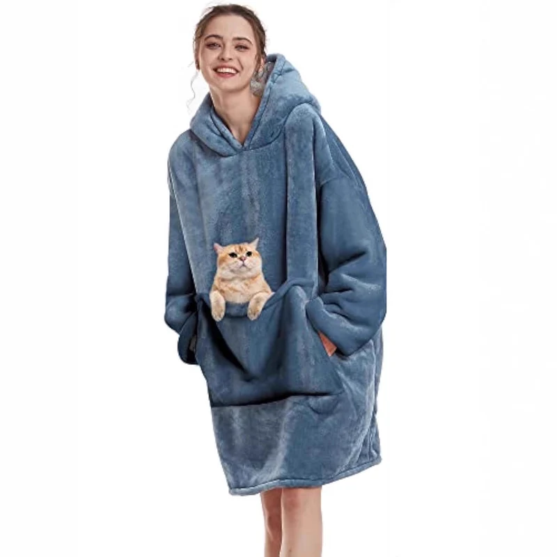 Damen Kuscheliger Hoodie-Kleid Drune