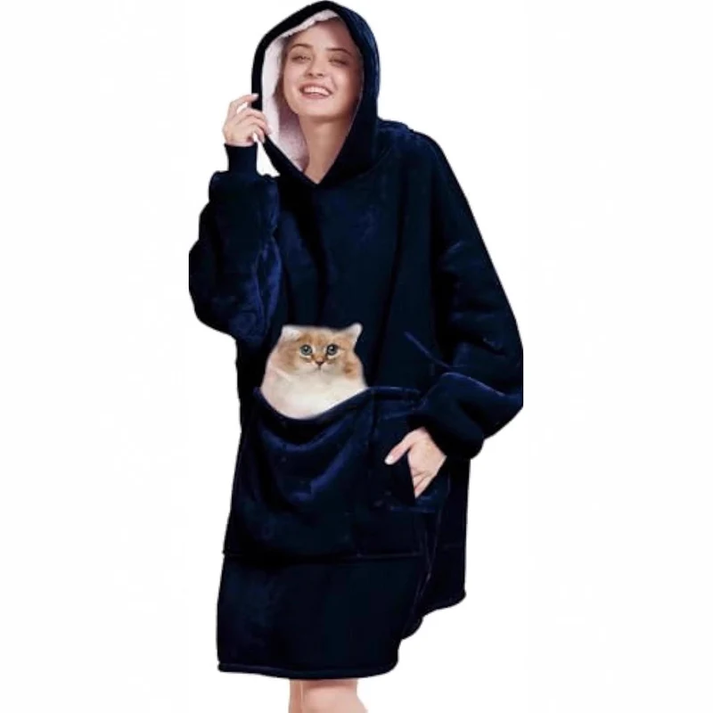 Damen Kuscheliger Hoodie-Kleid Drune