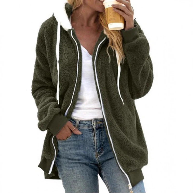 Damen Kuschelige und modische Fleecejacke Drune