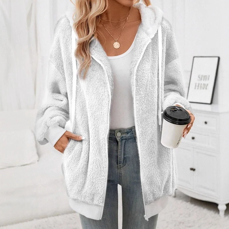 Damen Kuschelige und modische Fleecejacke Drune