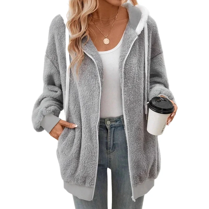 Damen Kuschelige und modische Fleecejacke Drune