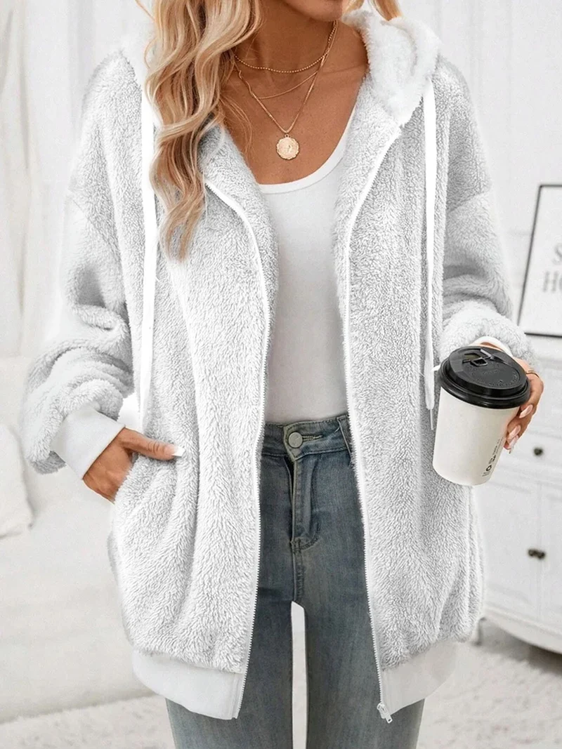 Damen Kuschelige und modische Fleecejacke Drune