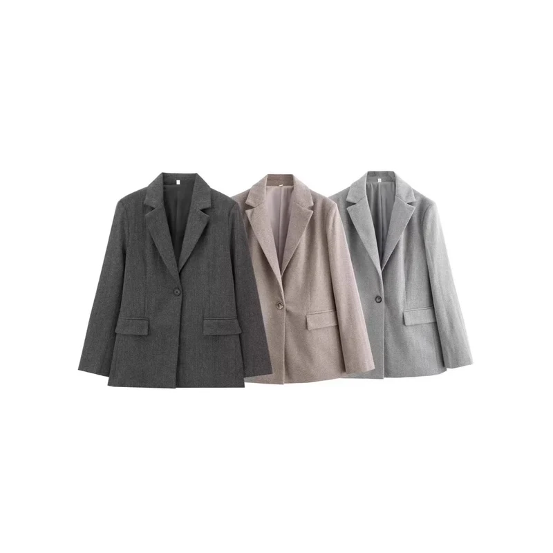 Damen Klassischer Blazer mit strukturiertem Stoff Drune