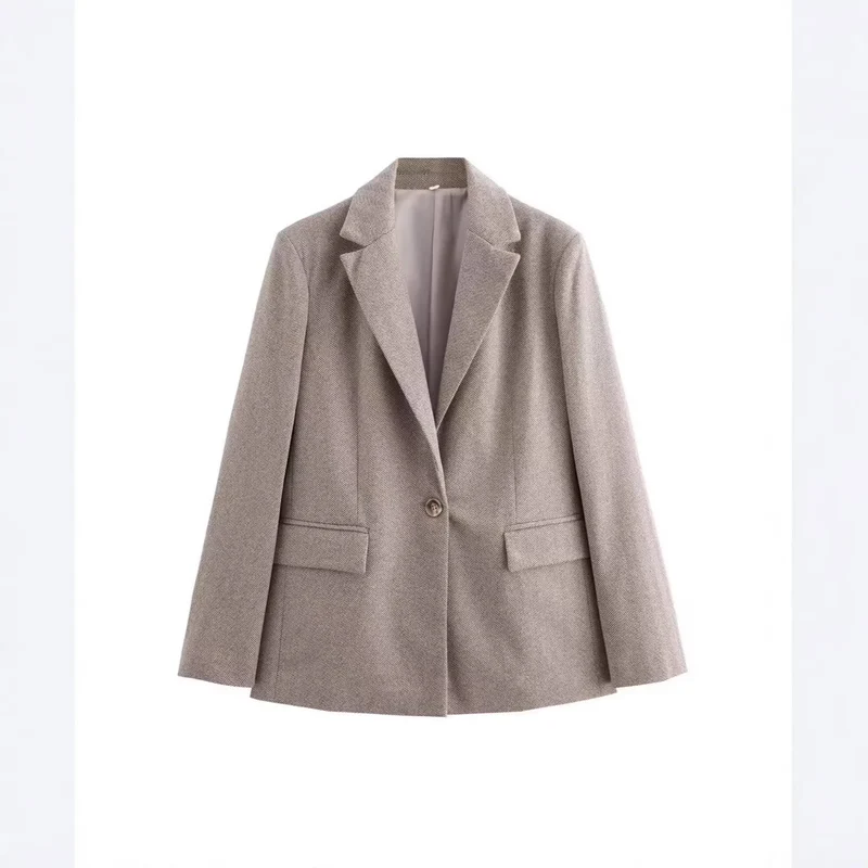 Damen Klassischer Blazer mit strukturiertem Stoff Drune