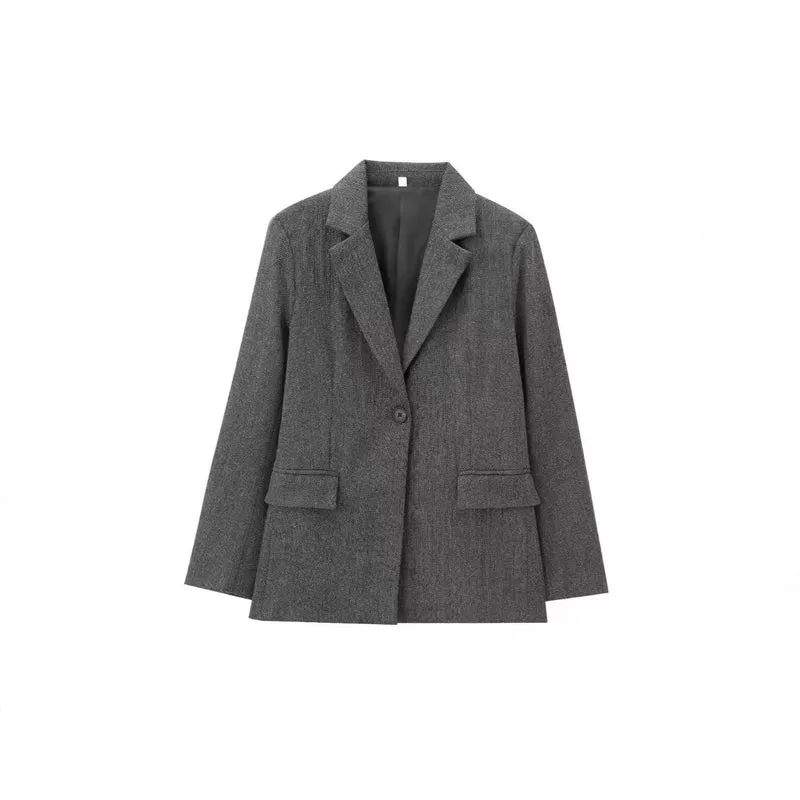 Damen Klassischer Blazer mit strukturiertem Stoff Drune