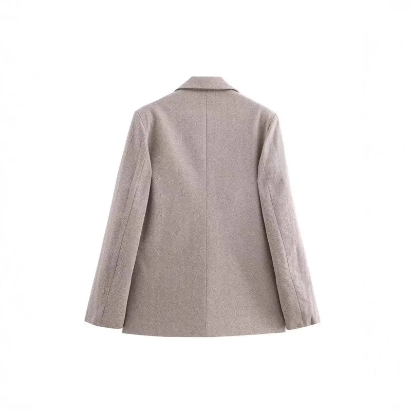Damen Klassischer Blazer mit strukturiertem Stoff Drune