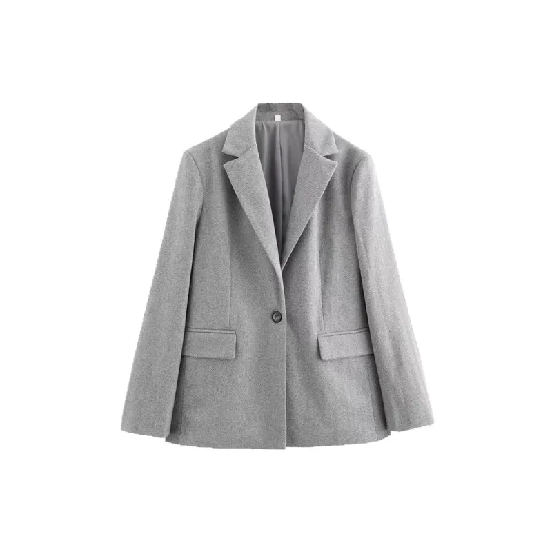 Damen Klassischer Blazer mit strukturiertem Stoff Drune