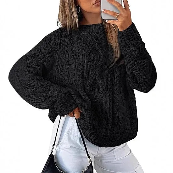 Damen Grobstrickpullover Drune