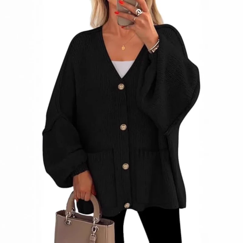 Damen gemütlicher Strickcardigan Drune