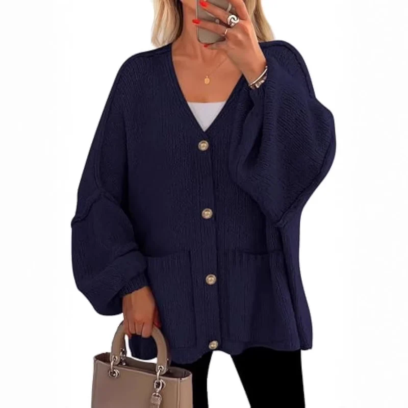 Damen gemütlicher Strickcardigan Drune