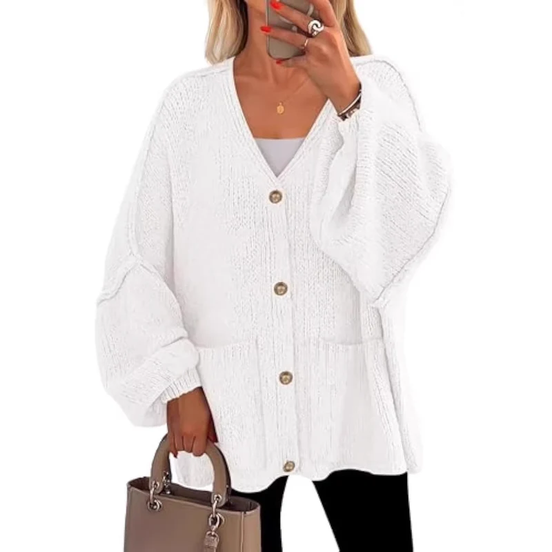Damen gemütlicher Strickcardigan Drune