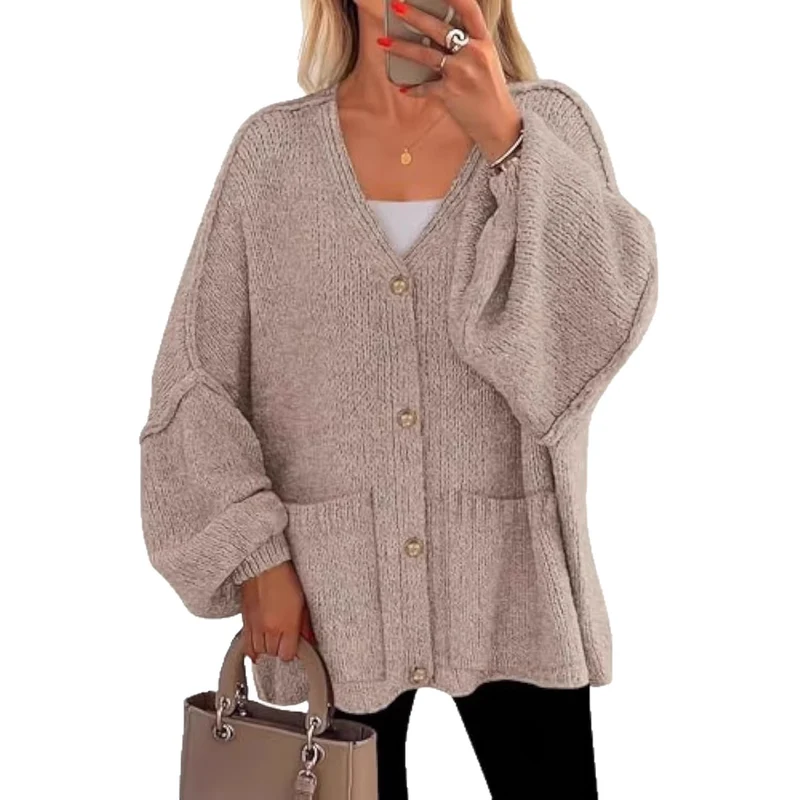 Damen gemütlicher Strickcardigan Drune