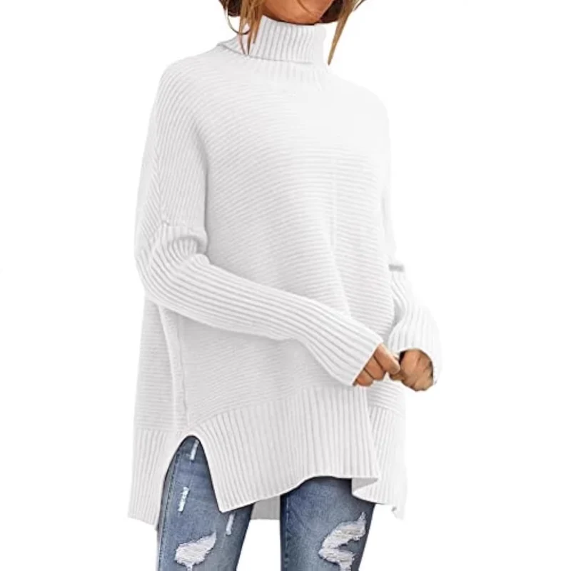 Damen Gemütlicher Rollkragenpullover Drune