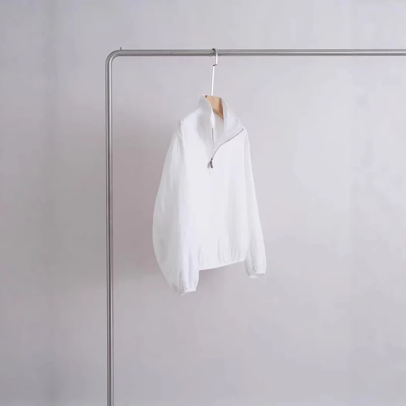 Unisex leichter Kurzzip-Anorak mit Stehkragen Drune