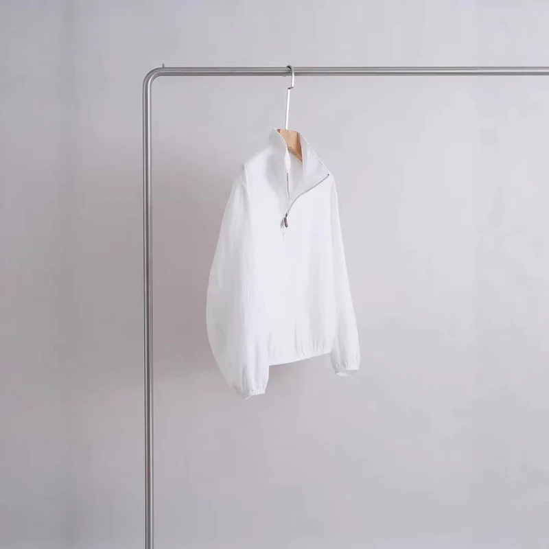 Unisex leichter Kurzzip-Anorak mit Stehkragen Drune