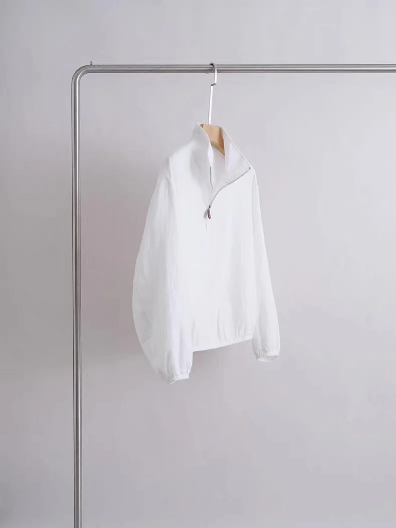 Unisex leichter Kurzzip-Anorak mit Stehkragen Drune
