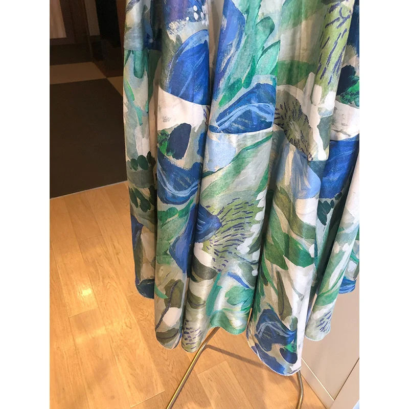 Damen Zweiteiliges Set: Gehäkelte Spitzenbluse mit ellbogenlangen Ärmeln & Floraler taillenhoher Midirock Drune