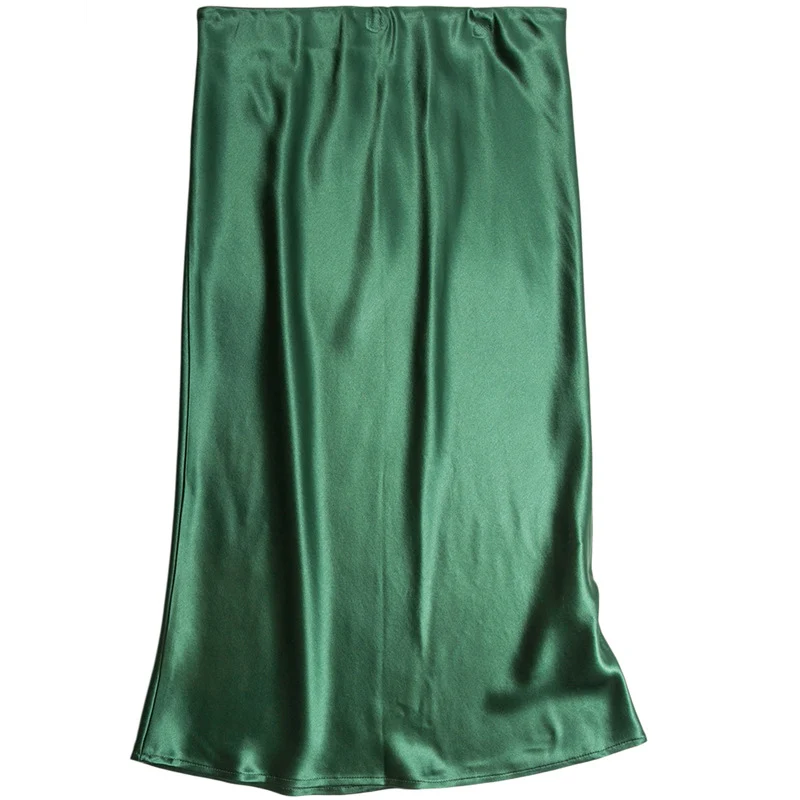 Damen Taillierter Satin-Midirock mit hohem Bund und Bias‑Cut‑Silhouette Drune