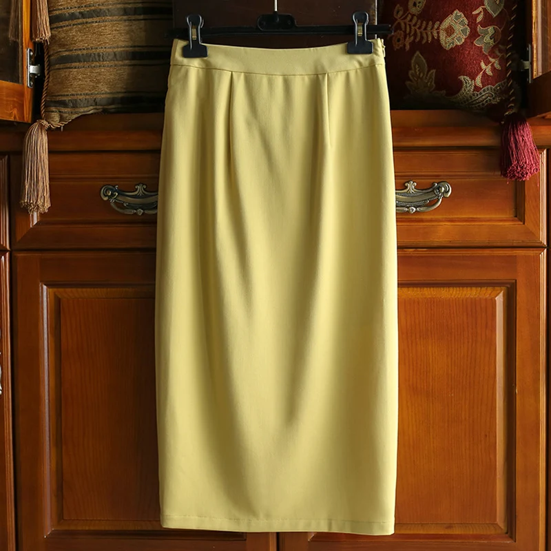 Damen Taillierter Midirock mit seitlichem Knotendetail und Drapierung Drune