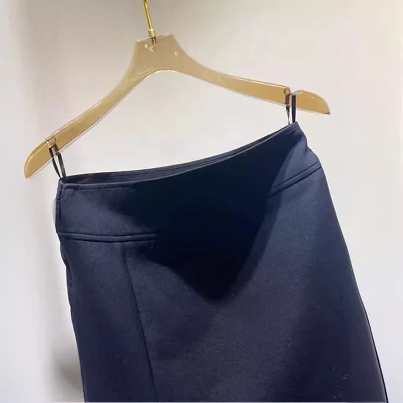 Damen Taillierter Midirock mit hohem Bund und zentralem Vorderschlitz Drune